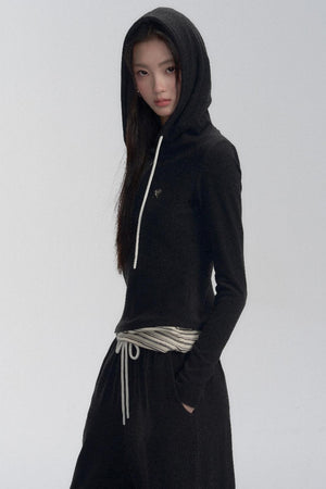 Mock Two-Piece Hooded Set-Up