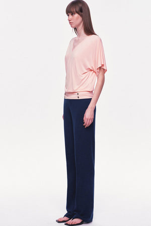 Modal Knit V-Neck Batwing Top