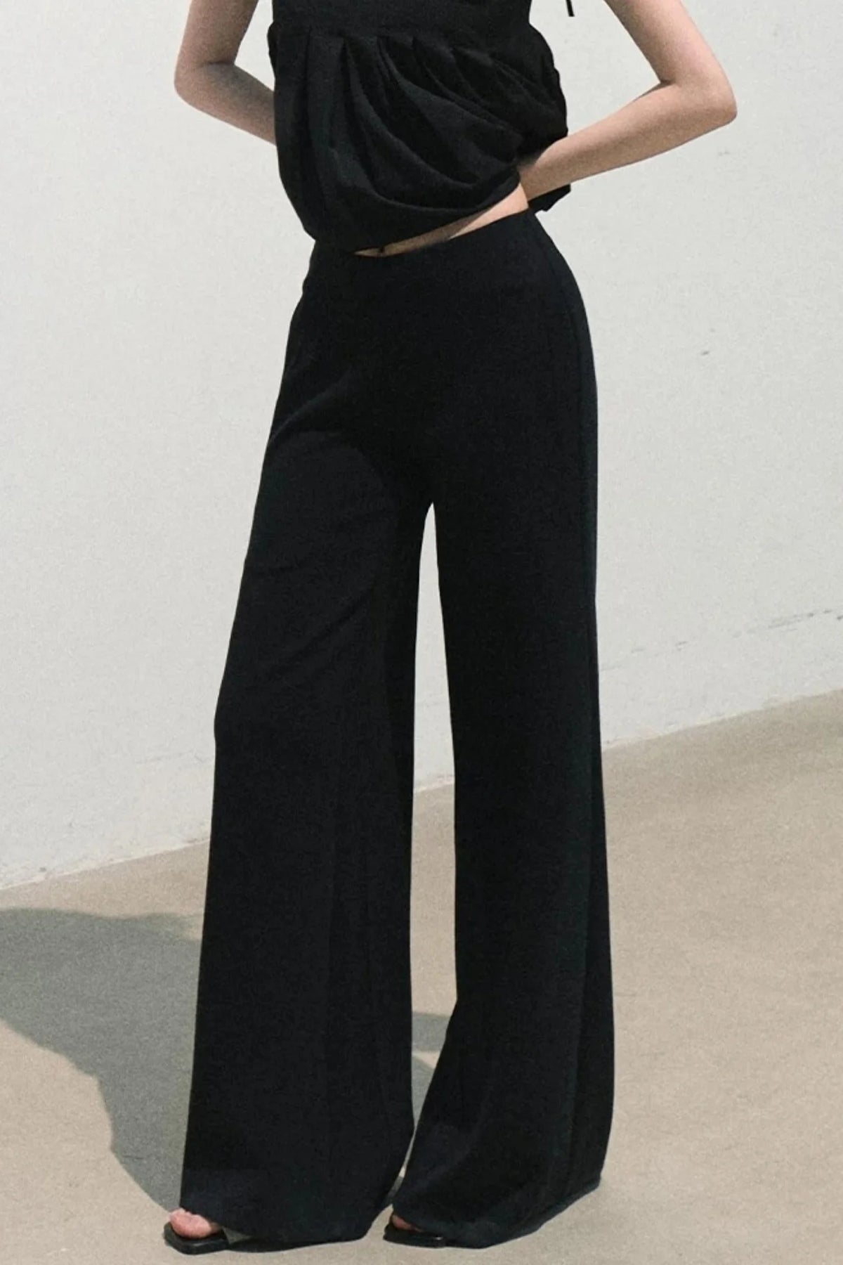 Modal Knit Wide-Leg Pants