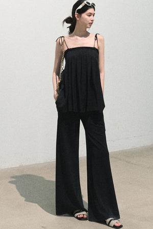Modal Knit Wide-Leg Pants