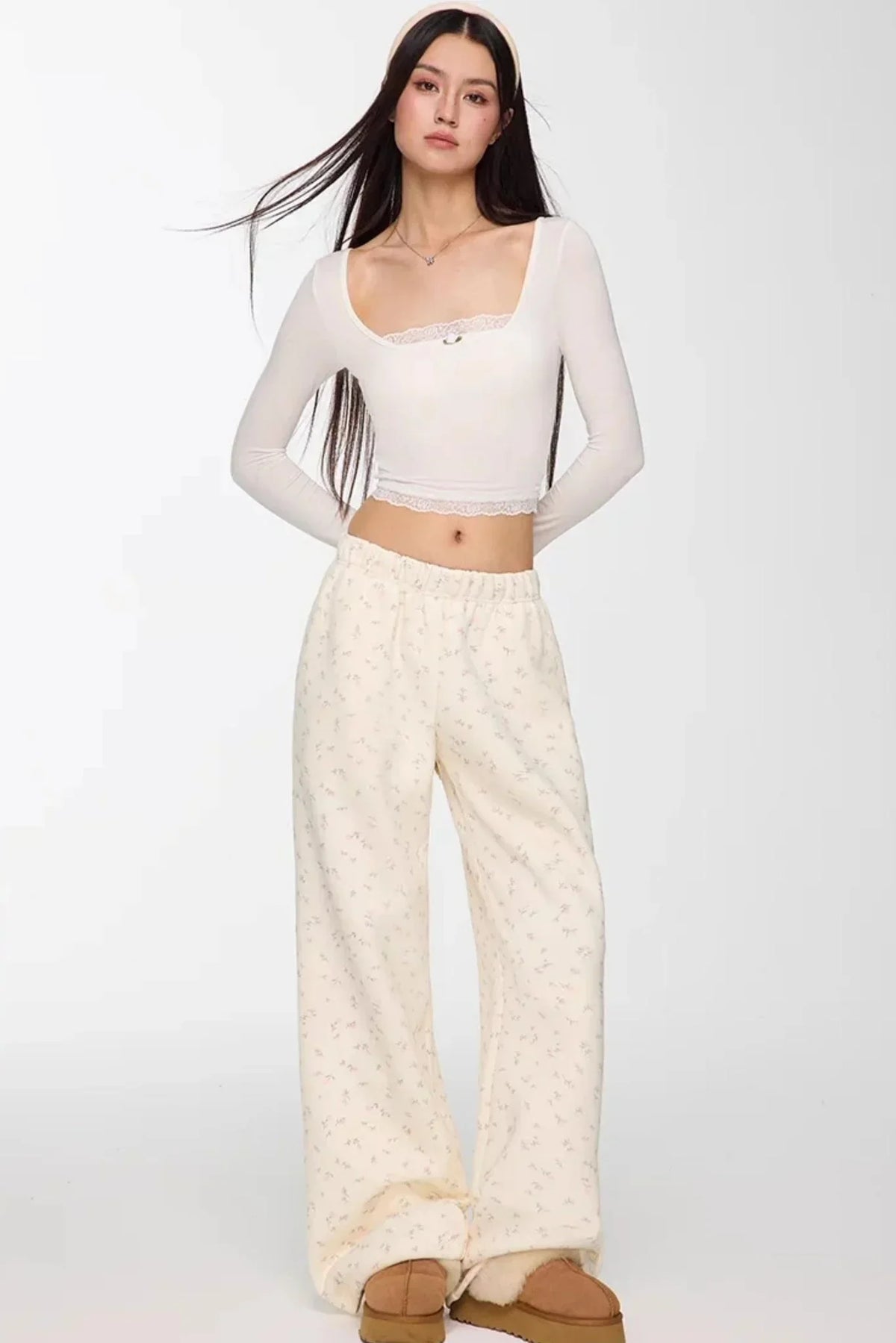 Modal Lace Slim Fit Top
