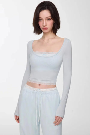 Modal Lace Slim Fit Top