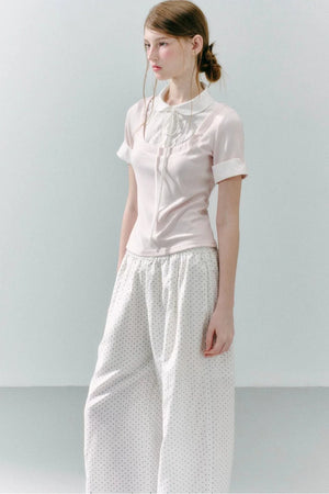 Modal Patchwork Preppy Top