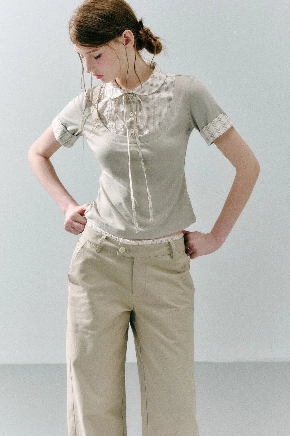 Modal Patchwork Preppy Top