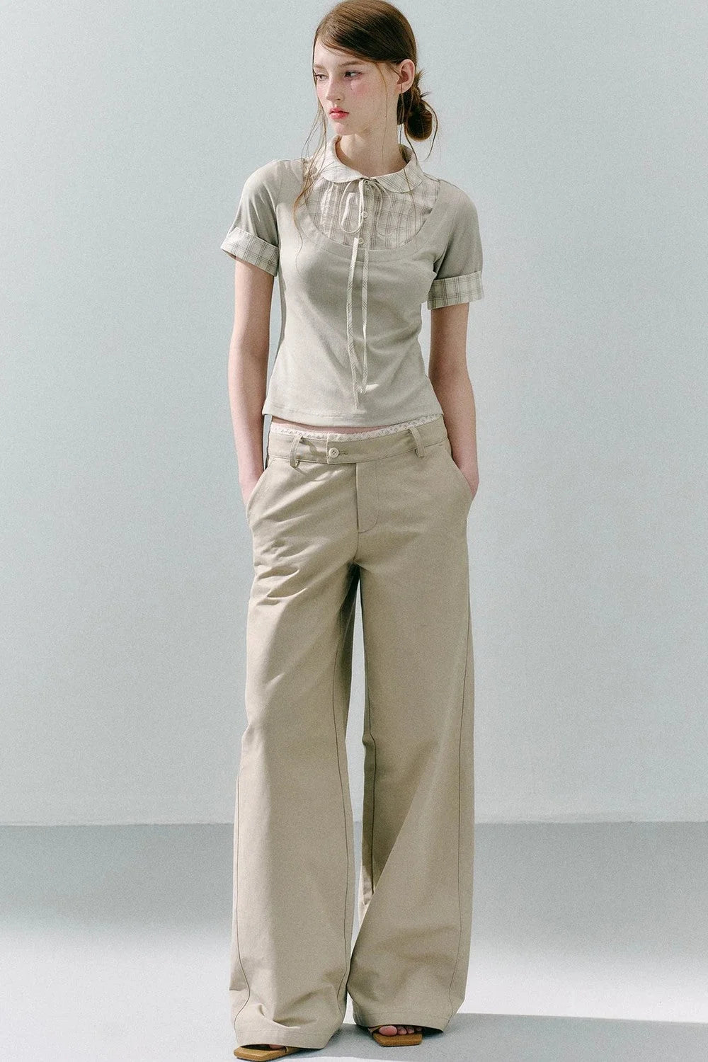 Modal Patchwork Preppy Top