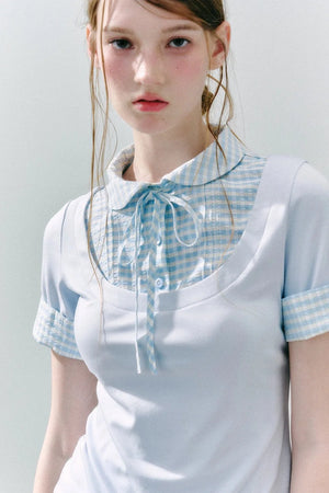 Modal Patchwork Preppy Top