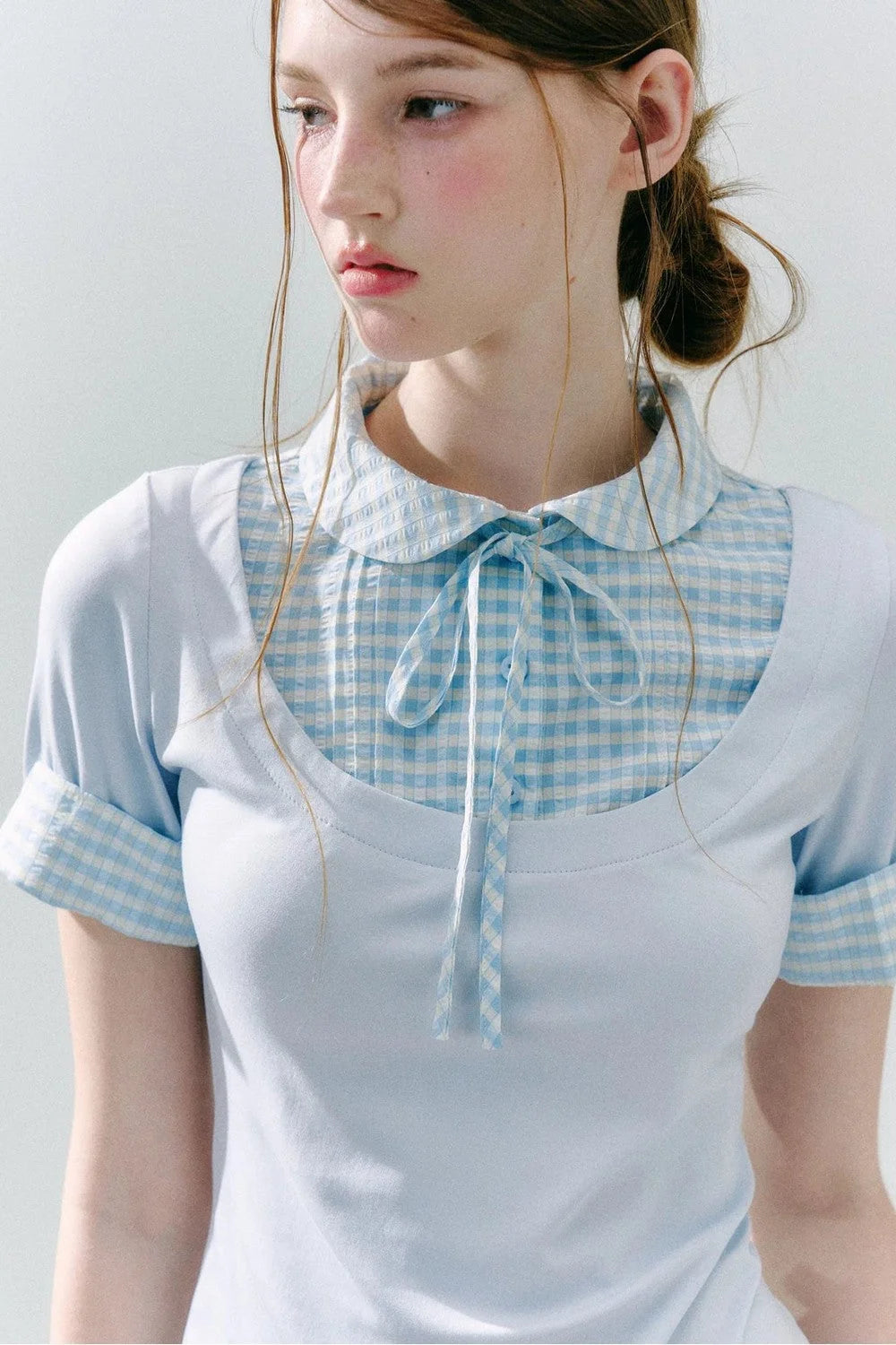 Modal Patchwork Preppy Top