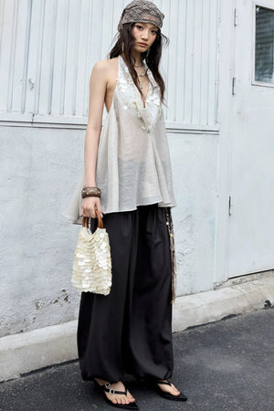 Modern Retro Striped Balloon Pants