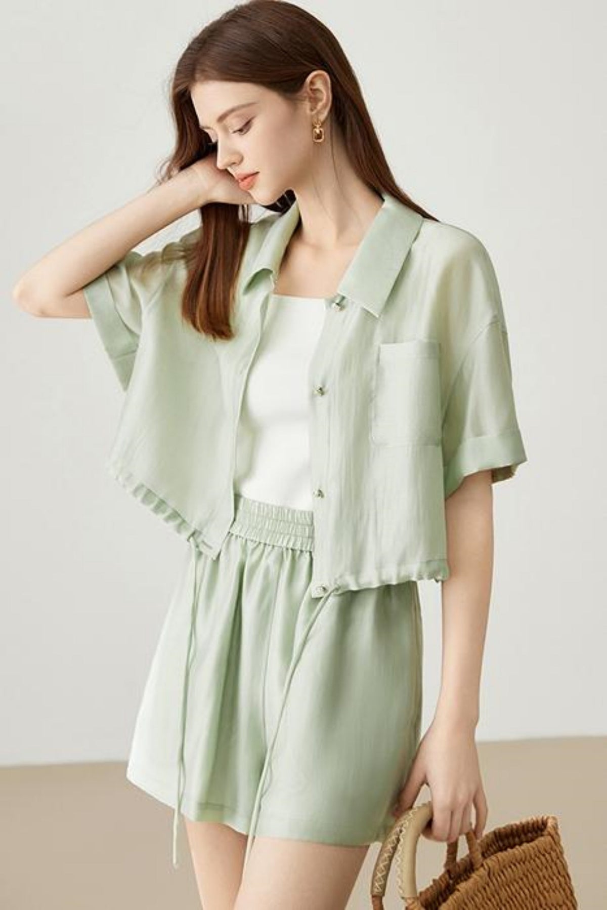 Modern Short Sleeve Shirt & Pants Set