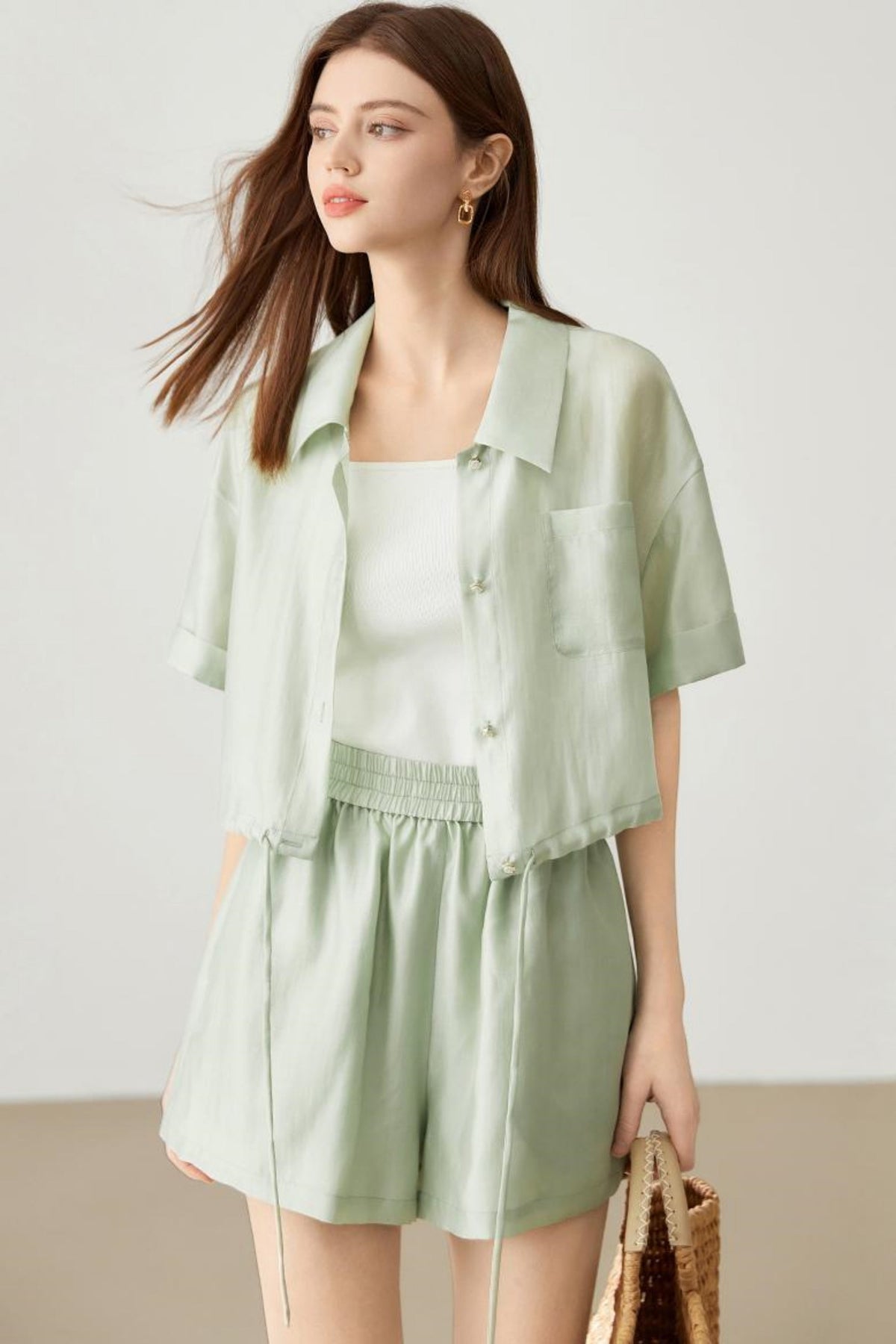 Modern Short Sleeve Shirt & Pants Set