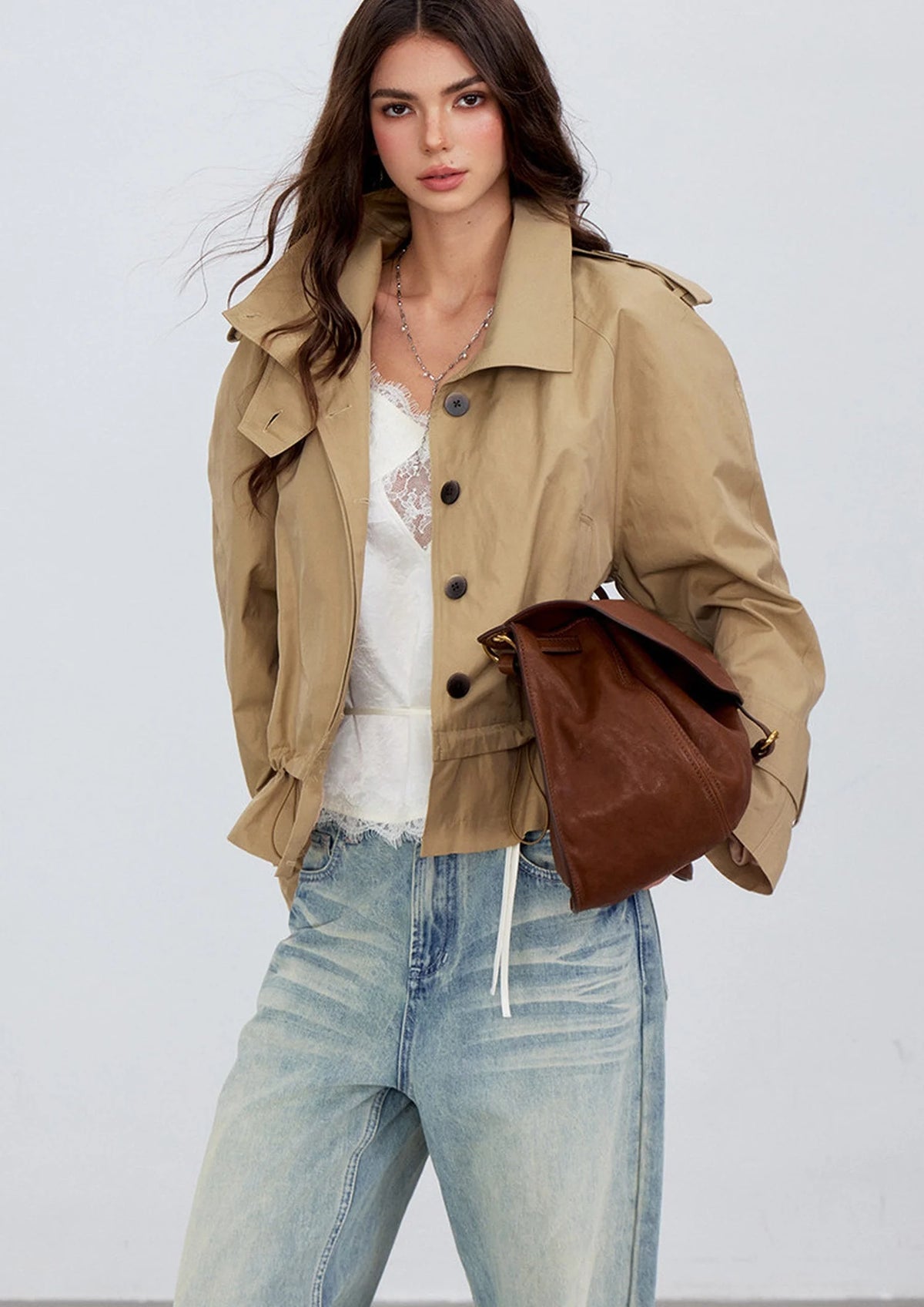 Modern Stand Collar Windbreaker Jacket