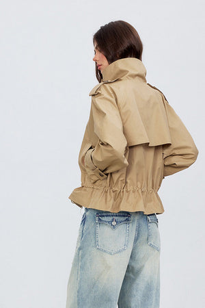 Modern Stand Collar Windbreaker Jacket