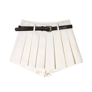 Mohair Pleated Culottes Skirt