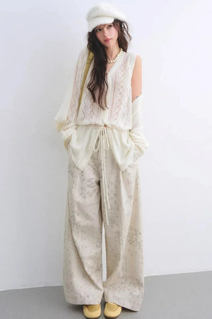 Mohair Purple Cut-Out Cardigan Set-Up