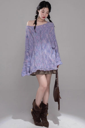 Monet Floral Wool Pullover Top
