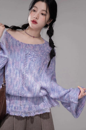 Monet Floral Wool Pullover Top