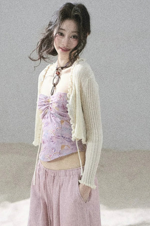 Monet's Water Lilies Embroidered Top