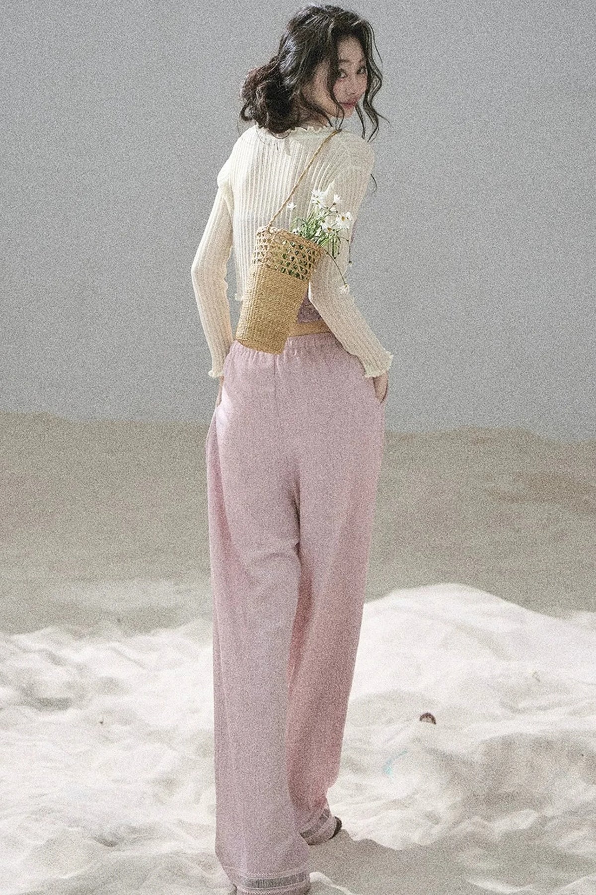 Monet's Water Lilies Embroidered Top