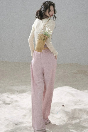 Monet's Water Lilies Embroidered Top