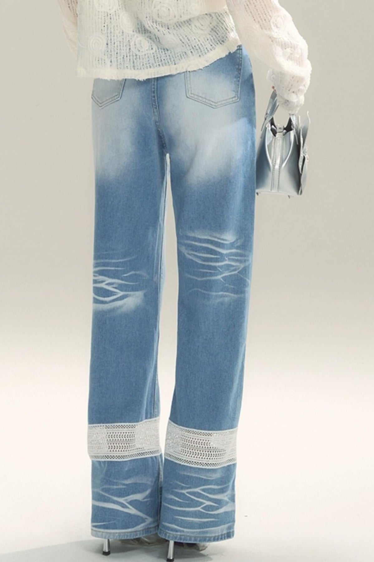 Moody Blue Cutout Jeans