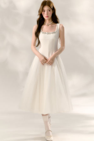 Moonlight Bowknot Gauze Dress