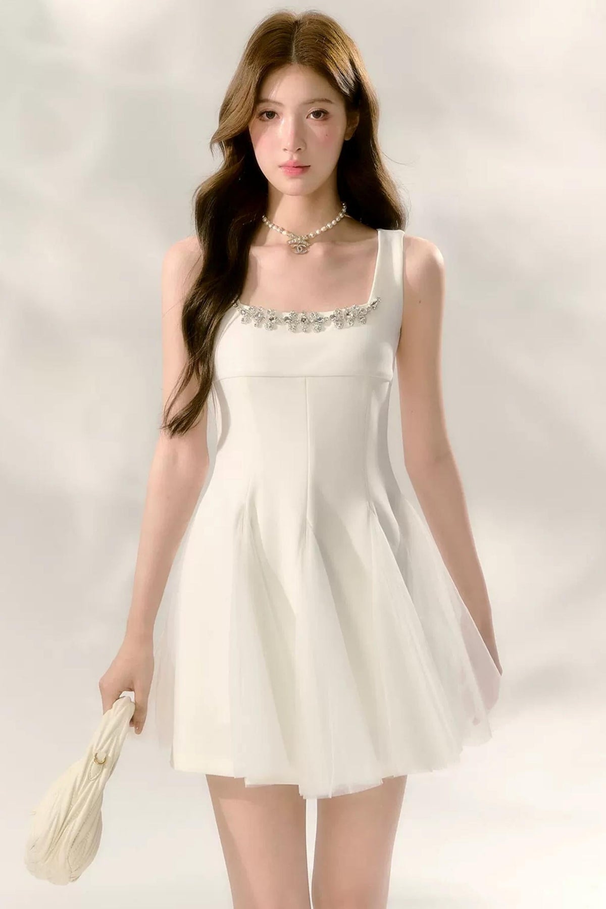Moonlight Bowknot Gauze Dress
