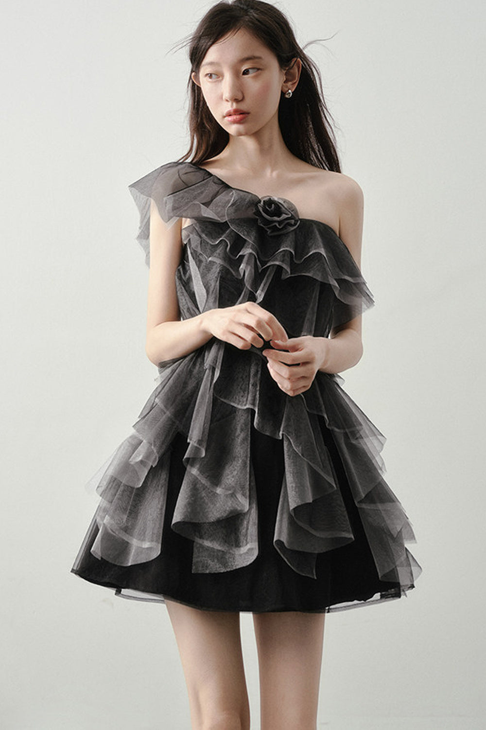 Moonlight Gray Mesh Dress