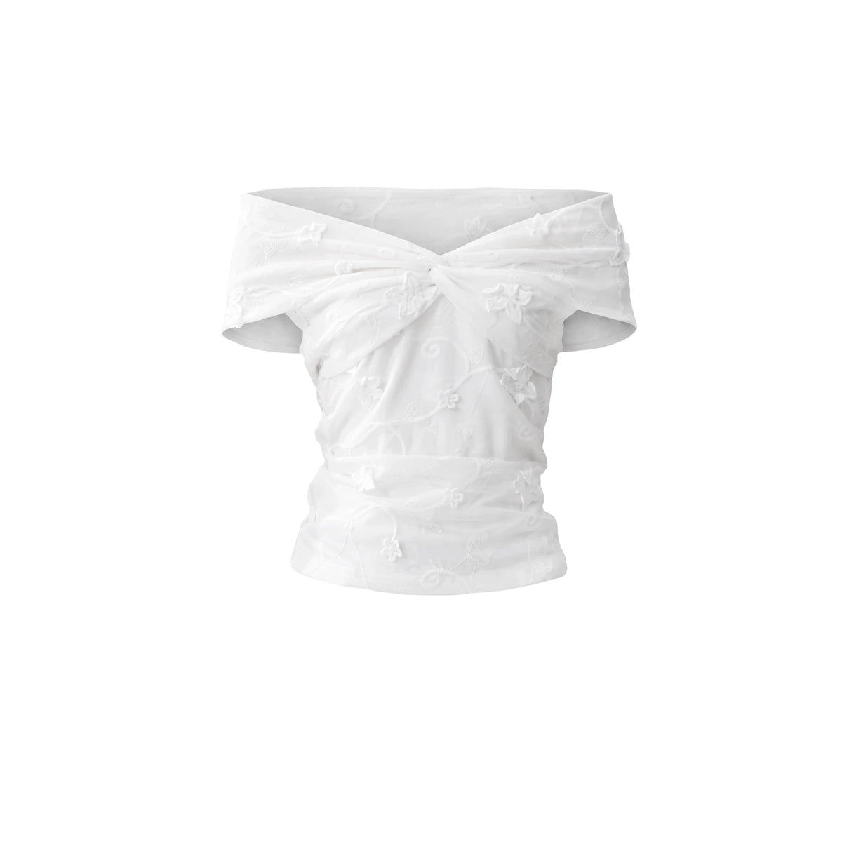 Moonlight Jacquard One-Shoulder Top Set-Up