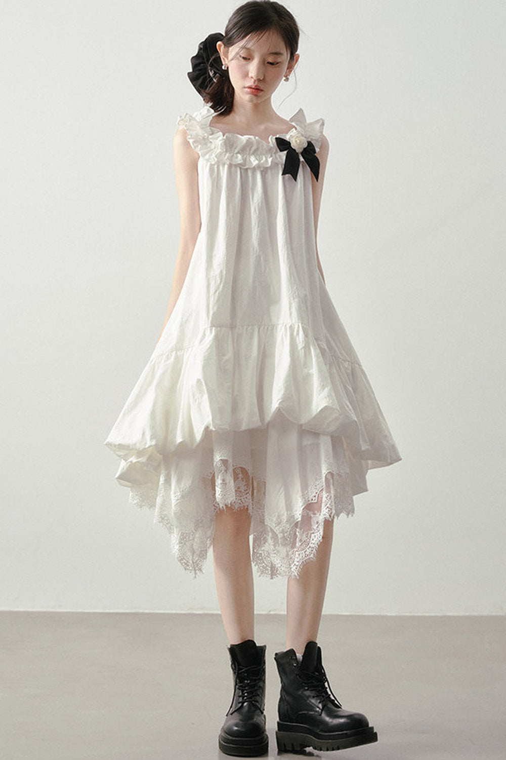 Moonlight Lace Asymmetrical Skirt