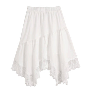 Moonlight Lace Asymmetrical Skirt