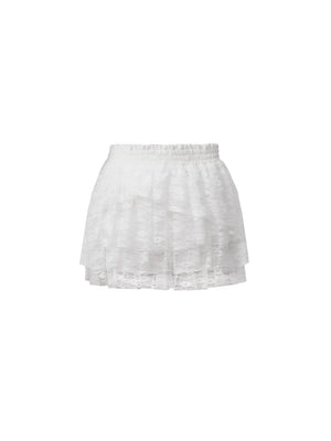 Moonlight lace knitted one-shoulder top set