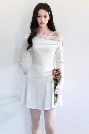 Moonlight Lace Off-Shoulder Dress