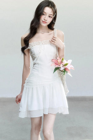 Moonlight Lace One-Shoulder Dress
