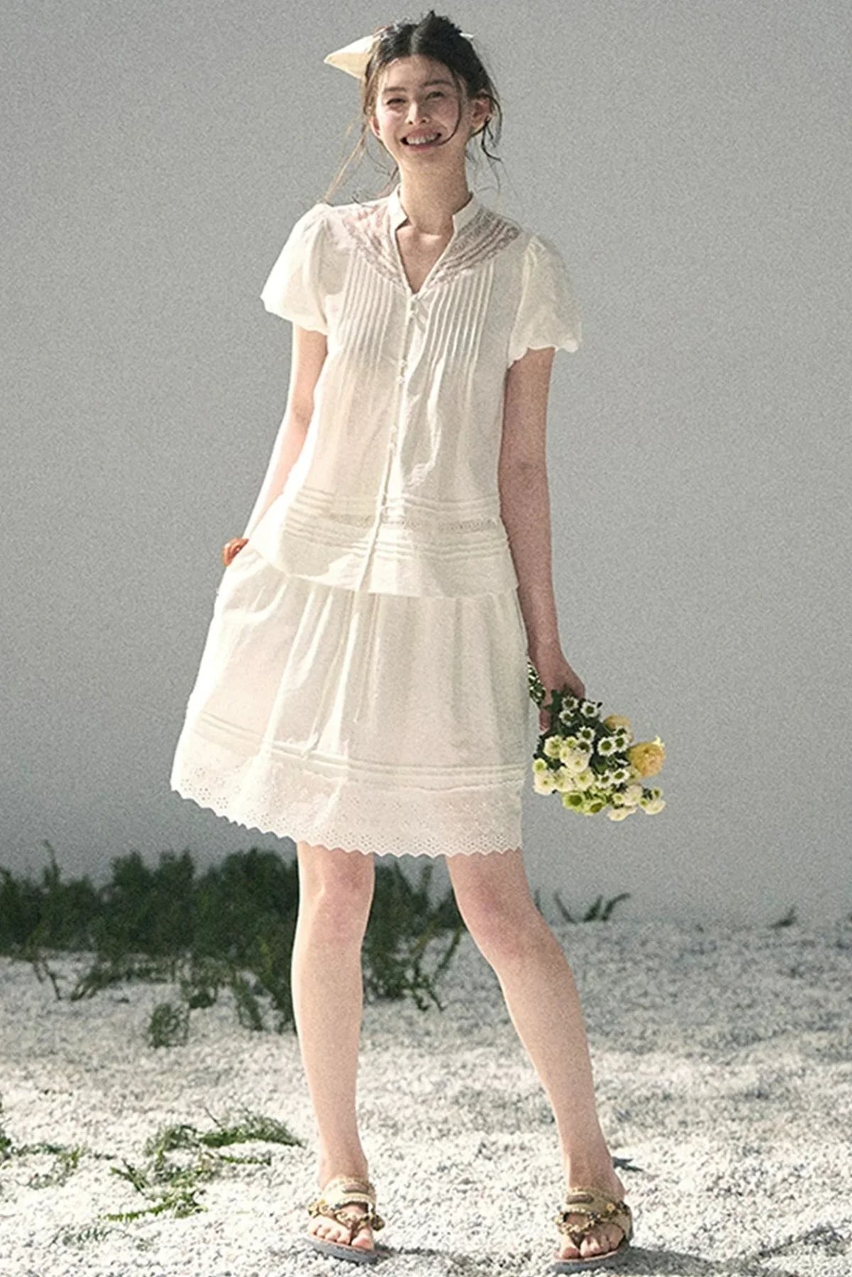 Moonlight Lace Top Two-Piece Set-Up