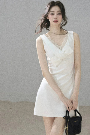 Moonlight Lace V-Neck Dress Set-Up