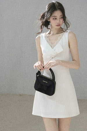 Moonlight Lace V-Neck Dress Set-Up