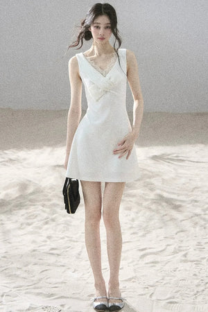 Moonlight Lace V-Neck Dress Set-Up