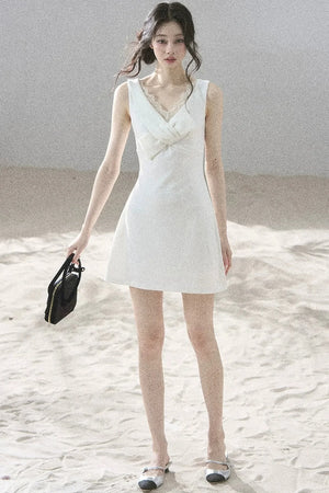 Moonlight Lace V-Neck Dress Set-Up