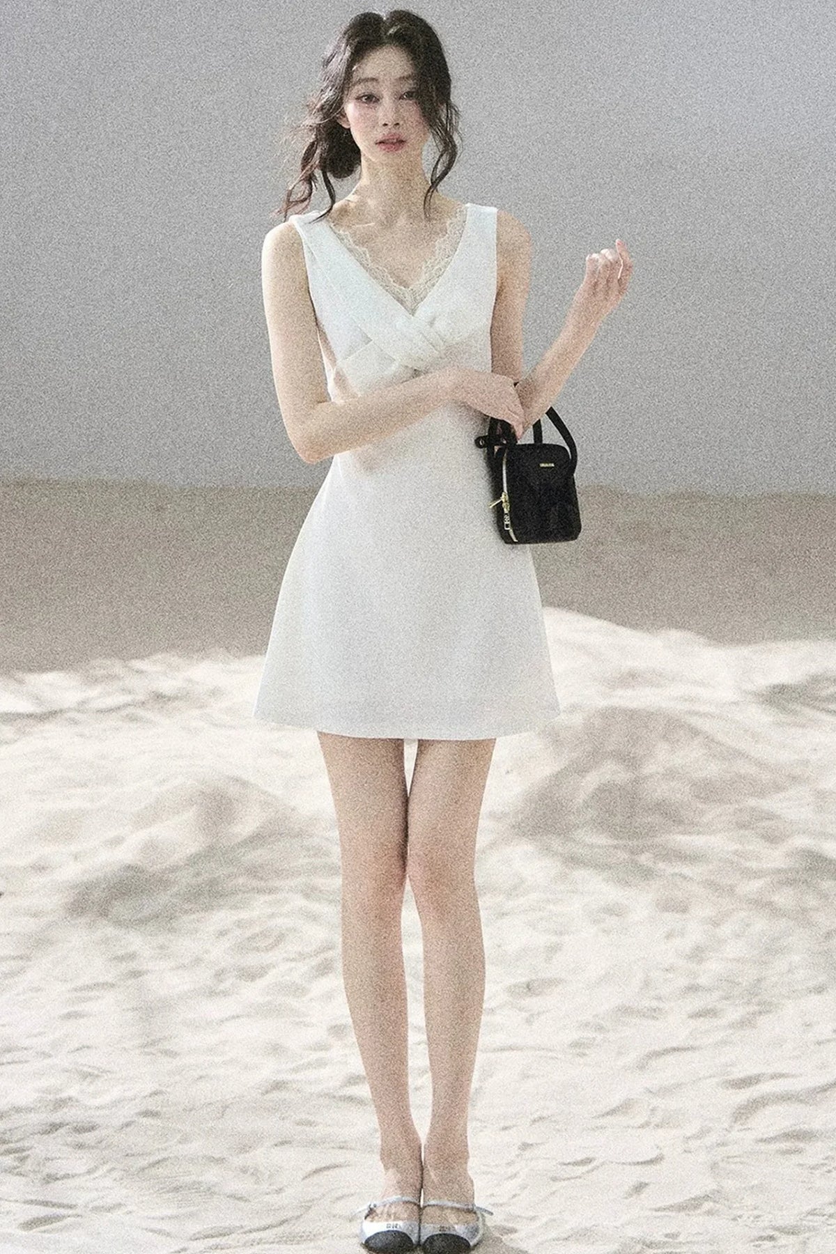 Moonlight Lace V-Neck Dress Set-Up