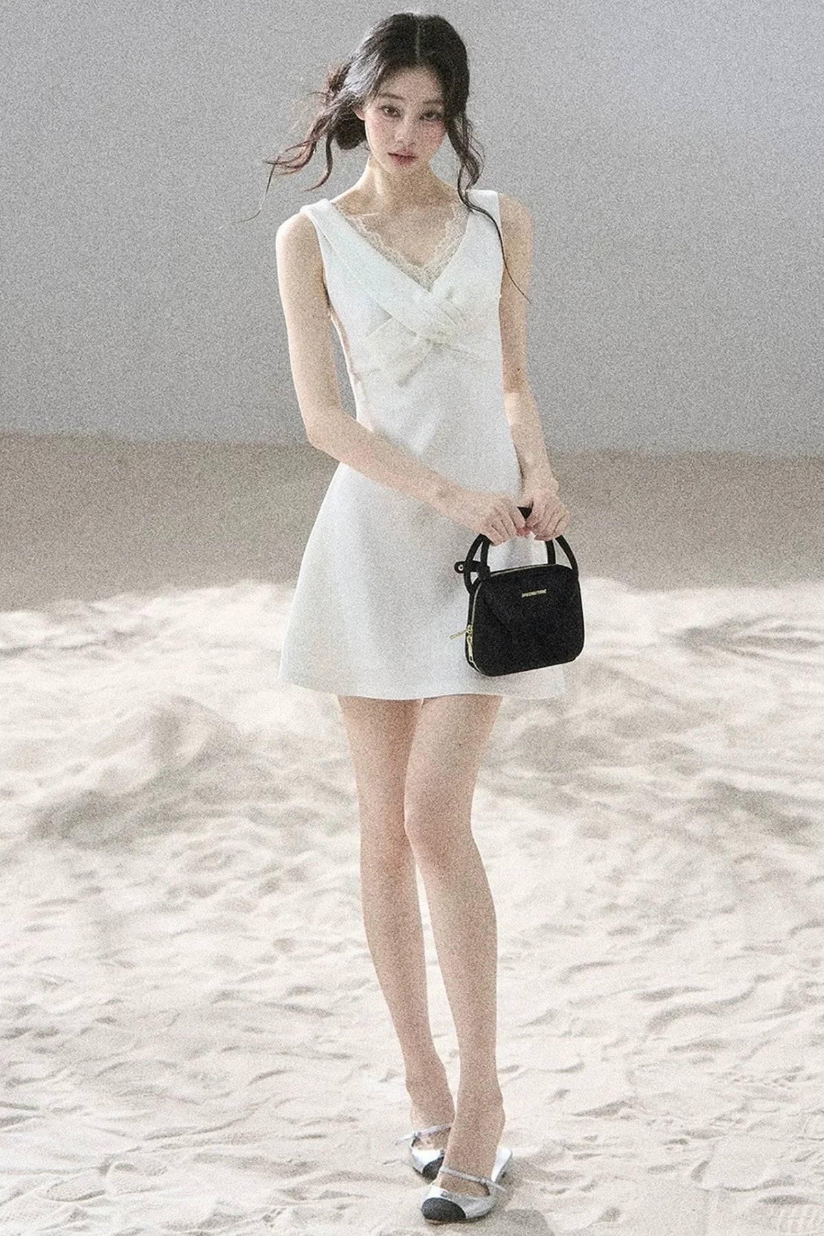 Moonlight Lace V-Neck Dress Set-Up