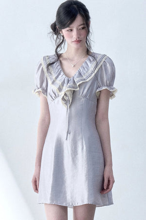 Moonlight Ruffled Puff Sleeve Dress