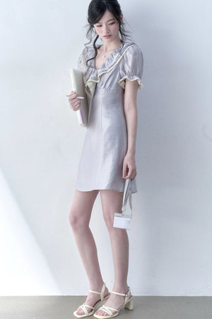Moonlight Ruffled Puff Sleeve Dress