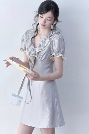 Moonlight Ruffled Puff Sleeve Dress