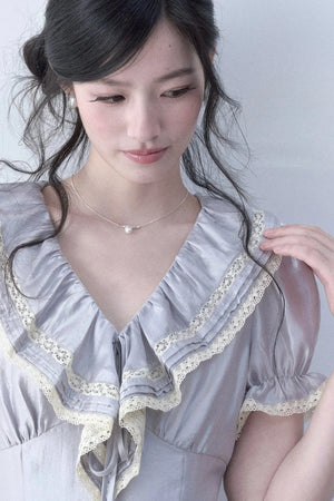 Moonlight Ruffled Puff Sleeve Dress