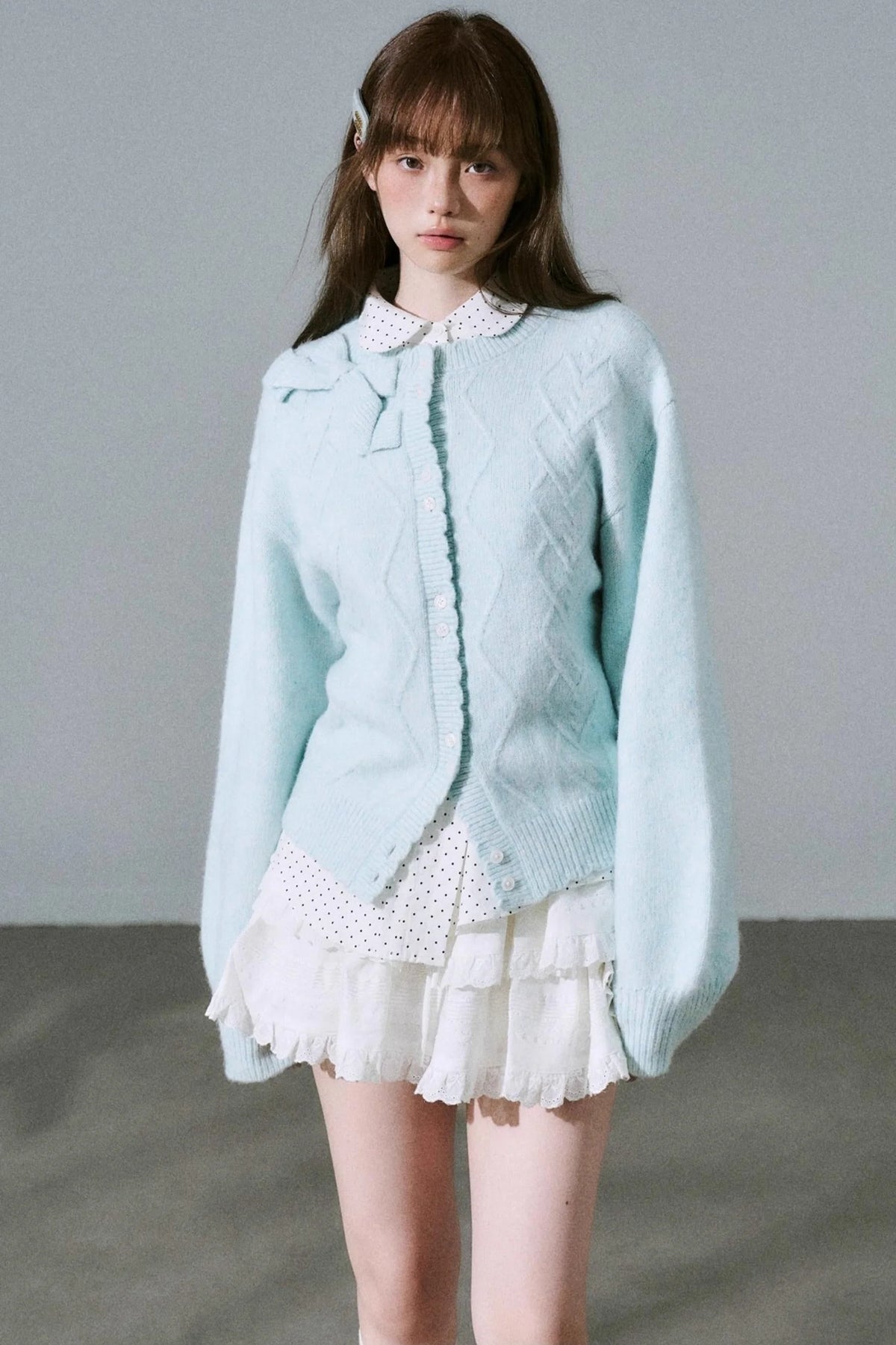 Moonlight Silhouette Sweet Wool Cardigan