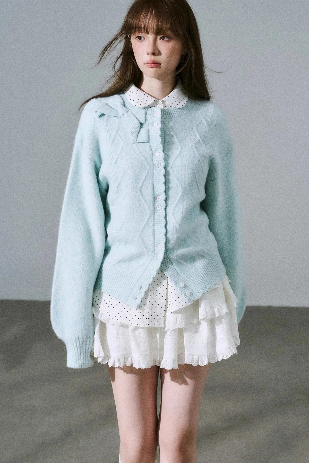 Moonlight Silhouette Sweet Wool Cardigan