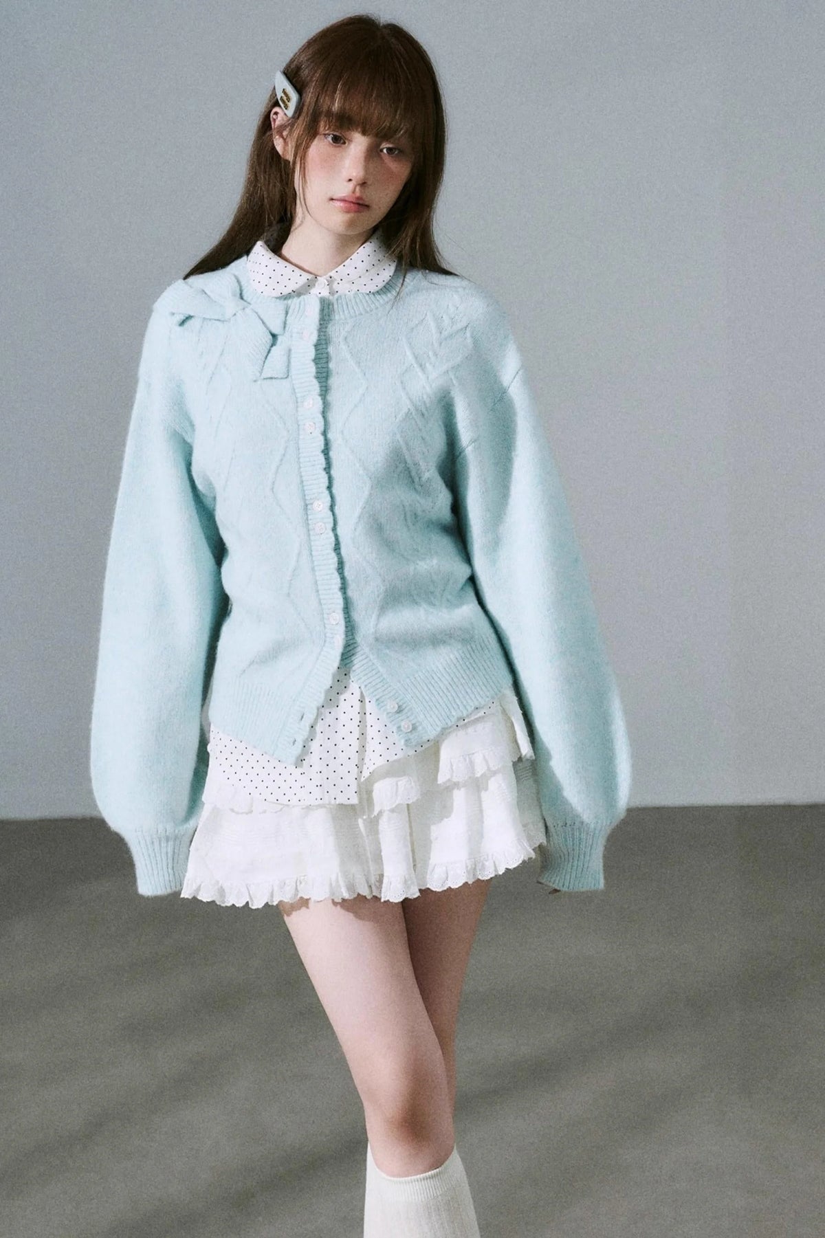 Moonlight Silhouette Sweet Wool Cardigan