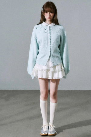 Moonlight Silhouette Sweet Wool Cardigan
