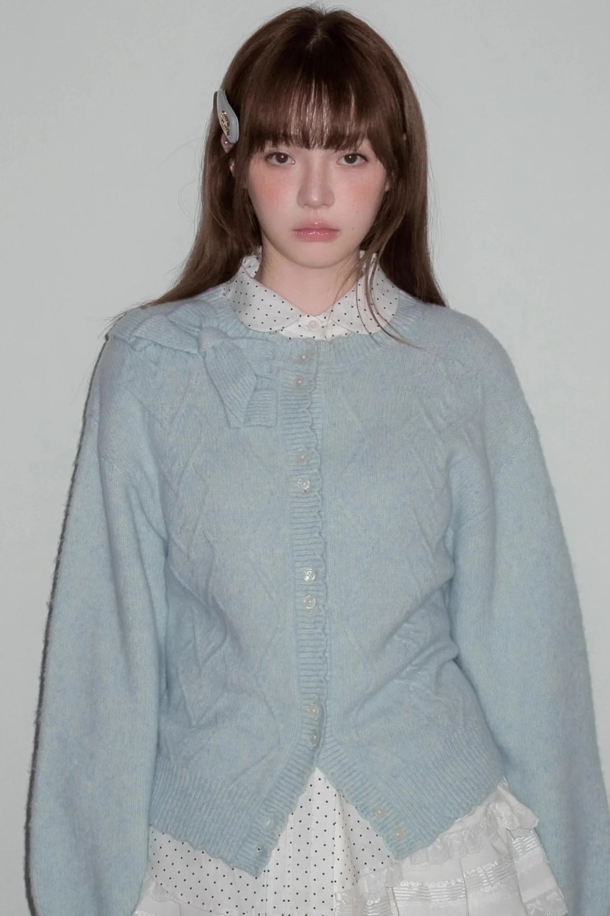 Moonlight Silhouette Sweet Wool Cardigan