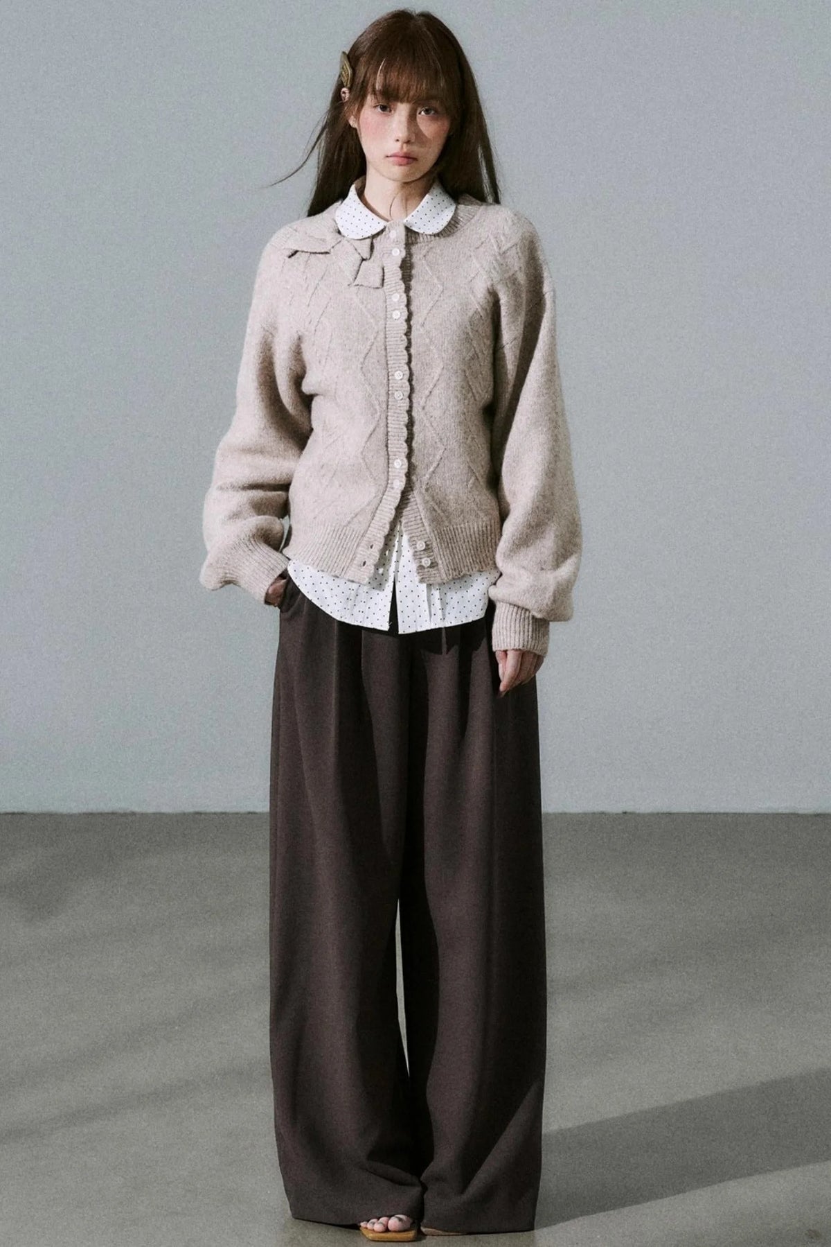 Moonlight Silhouette Sweet Wool Cardigan